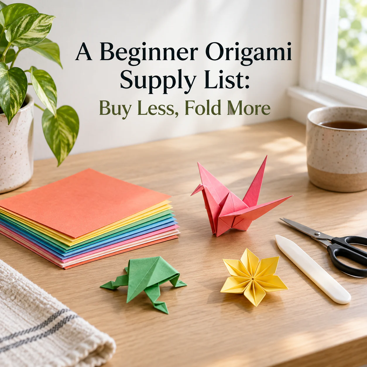 Opening visual for A Beginner Origami Supply List: Buy Less, Fold More